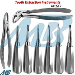 8 piezas pinzas dentales de extracción dental instrumentos elevadores de luxación de conducto radicular - Imagen 1 de 7