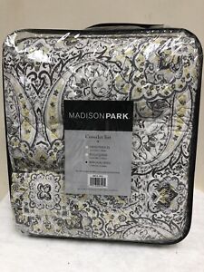 Madison Park Reversible Cotton Coverlet Set Gray King/California King Size