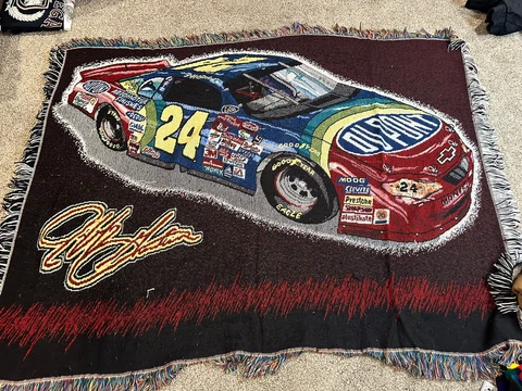 Vintage Jeff Gordon Northwest Company Throw Blanket Tapestry 24 Nascar Racing Cover