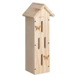 Abri pour papillons - Hôtel insecte en bois cabane 41 x 14,5 x 13 cm - Photo 1/7