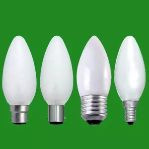 4x Opal Candle Dimmable Standard Light Bulbs 25W 40W 60W BC ES SBC SES Lamps - Picture 1 of 5