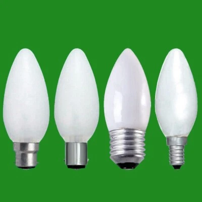 4x Opal Candle Dimmable Standard Light Bulbs 25W 40W 60W BC ES SBC SES Lamps - Image 1 of 4