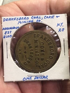 Ficha comercial Coal Scrip $1,00 - Drakesboro Coal Come And Mining - Drakesboro, KY - Imagen 1 de 7