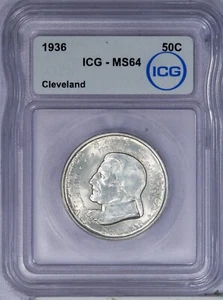 1936 Cleveland Half Dollar 50C ICG MS64 - Picture 1 of 2