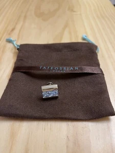 Pin azul Tateossian London para hombre en forma de D - Imagen 1 de 12