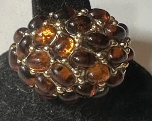 Kenneth Jay Lane KJL Kuppelring in Topasfarben - eleganter Modeschmuck - Bild 1 von 14