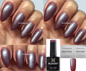 BLUESKY GEL NAIL POLISH BURGUNDY +LILAC GREY SHIMMER PATINA 80625 UV LED SOAKOFF - Picture 1 of 4