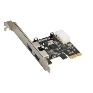 Desktop PCI-E to USB 3.0 Expansion Card Panel 2 Ports NEC USB PCIe HUB Adapter - Picture 1 of 6