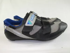Zapatos de ciclismo de carretera Shimano T-120 vintage negros con tacos talla 46/12,5 EE. UU. - Imagen 1 de 12