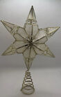 Capiz Shell 5 Point  Gold Star Christmas Tree Topper 10" Holiday Decoration