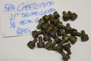 x25 off 5BA Brass Screws Cheese head 0.21" thread 0.25" diameter slotted head - Picture 1 of 1