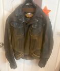 Harley Davidson Billings Distressed Leather Jacket Men's XL Brown