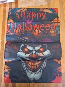 NUEVO Hogar y Jardín 1 pieza Doble Cara Feliz Halloween Terror Jardín Bandera 12x18 - Imagen 1 de 1