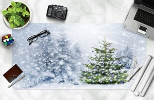 3D Snowflake Xmas Tree Snow I801 Christmas Non-slip Desk Mat Keyboard Pad Amy - Picture 1 of 8