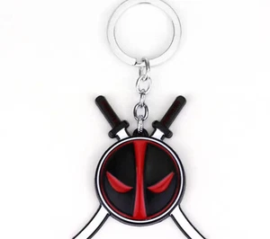 Deadpool's WW3 Logo Badge Shield KEYCHAIN Face Peripheral Ensemble Double Blade - Picture 1 of 1