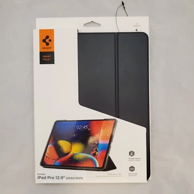 Spigen Smart Fold Cover for iPad Pro 12.9" (2021) - Black - Image 1 of 2