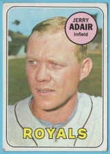 1969 Topps Jerry Adair Kansas City Royals #159