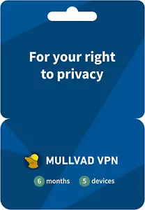 Mullvad VPN | 5 Devices for 6 Months | Protect Your Privacy with Easy-To-Use - Picture 1 of 12
