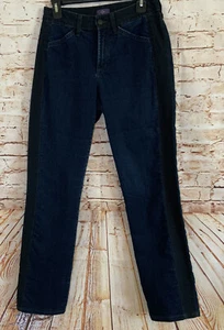 NYDJ Größe 6 Not Your Daughters Damenjeans gerader Seiteneinsatz dunkle Waschung (I) - Bild 1 von 8