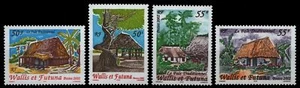 Wallis & Futuna 2002 - Mi-Nr. 817-820 ** - MNH - Traditionelle Häuser - Bild 1 von 1