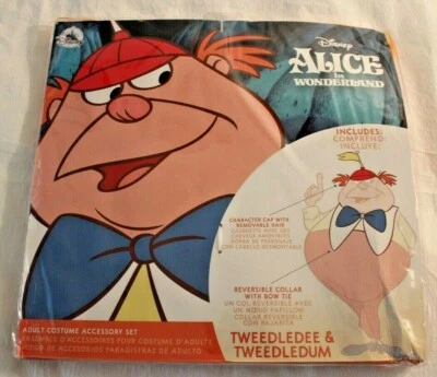 Disney Alicia en el País de las Maravillas Tweedledee y Tweedledum Disfraz Conjunto de Accesorios Nuevo en Paquete  Foto 1 de 4