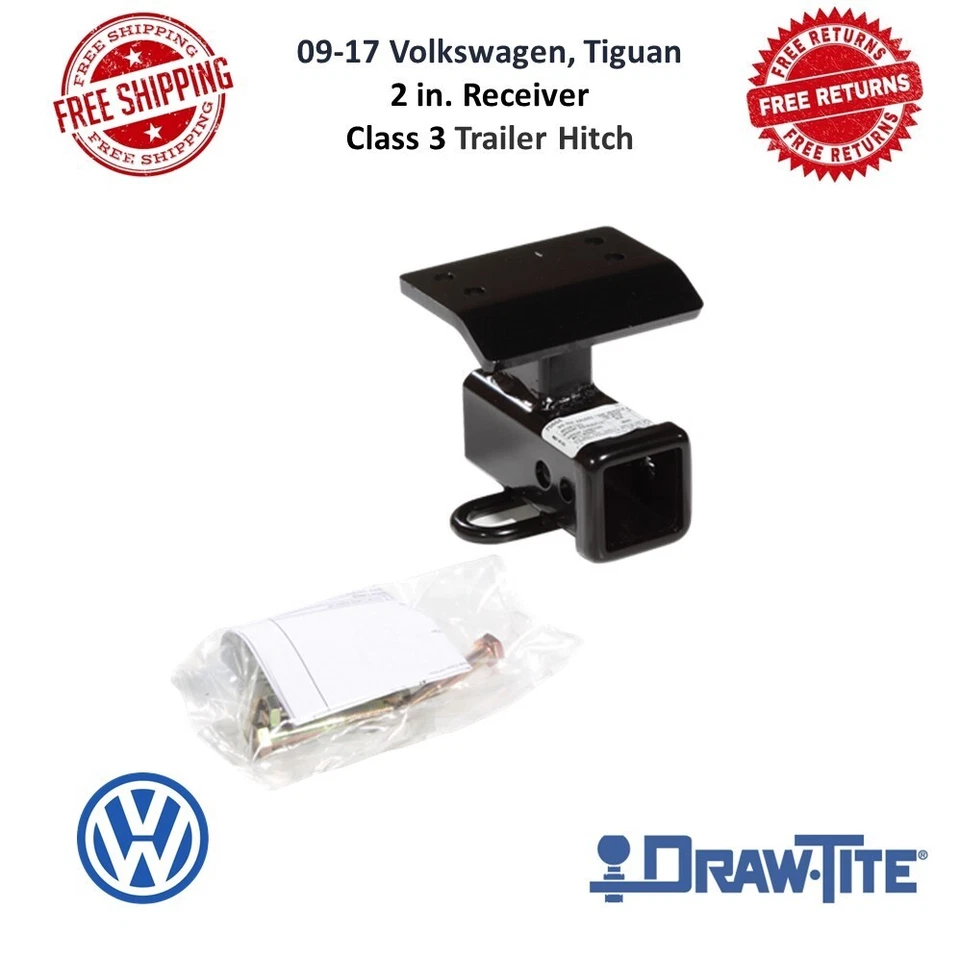 Enganche de remolque Draw-Tite 75658 clase III, receptor de 2" para Volkswagen Tiguan 09-17 Foto 1 de 4