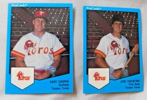 1989 ProCards Tucson Toros Baseball Card Pick one