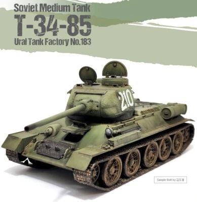 1/35 SOVIET T-34-85 URAL TANK FACTORY NO. 183  PLA MODEL DIORAMA ACADEMY 13554 - Image 1 of 4
