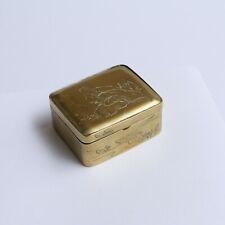 Box Japanese - Brass Engraved - Japan - End Xixth / D.20th - Snuffbox - Pill