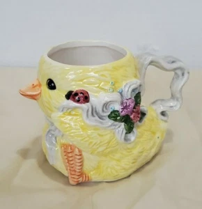 BABY CHICK MUG STUDIO ART  FIGURAL  HANDCRAFTED 1995 BRUSHCREEK POTTERY - Picture 1 of 5
