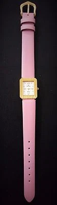   Reloj para dama Lucien Piccard MINI MX 2010WI caja chapada en oro correa rosa Foto 1 de 4