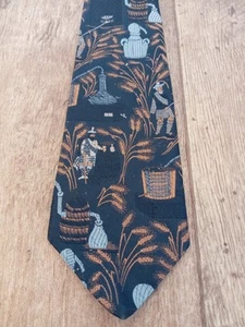 Vintage Tootal Krawatte Made in Great Britain traditionelles Landwirtschaftsmotiv schneller Versand - Bild 1 von 6