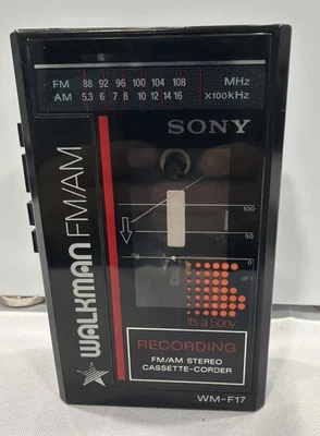 Reproductor de casete Sony Walkman\Grabadora AM FM WM-F17 REPUESTOS o reparación radio funciona Foto 1 de 4