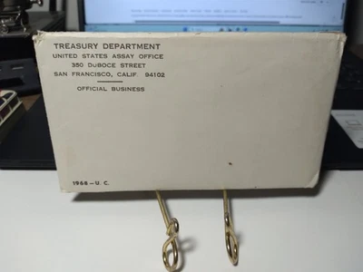 1968 Sealed Mint Set Original Envelope 10 Brilliant Uncirculated Coins  - Image 1 of 2