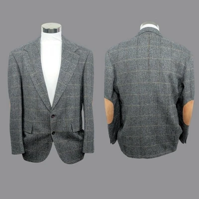 Vintage Evan Picone Gray Tweed Blazer 41R Medium Sportscoat - Image 1 of 4