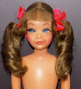 Vintage Barbie Skipper bambola 1969 bruna TNT salsiccia ricciolo #1105 BELLA!!! - Foto 1 di 9