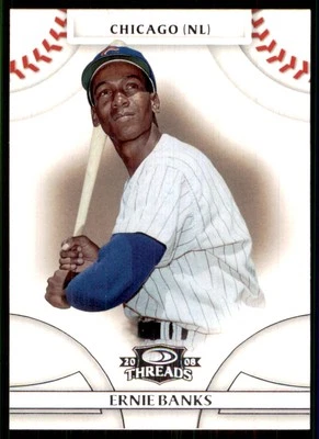 2008 Donruss Threads #15 Ernie Banks Chicago Cubs - Image 1 of 2