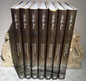 Shelby Foote THE CIVIL WAR 40th Anniversary Ed. Time-Life Lot Vols1-7 - 1/2 Set - Imagen 1 de 9