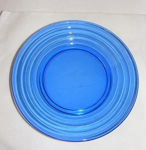 Vintage Moderntone Cobalt Blue Glass 5 7/8" Dessert Plate Hazel Atlas 1934-1942 - Picture 1 of 2