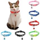 New Neck Strap With Bell Kitten Safety Cat Collar Quick Release Breakaway