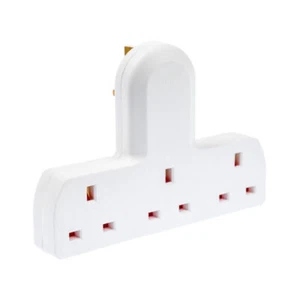 3 vías triple banda Reino Unido 3 pines enchufe multi zócalo de extensión manos adaptador cable gratuito - Imagen 1 de 4