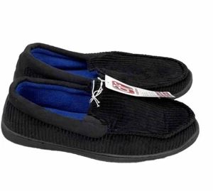 Nuevo con etiquetas zapatillas de pana negra para hombre Dearfoams - Imagen 1 de 7