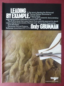 6/1986 PUB GRUMMAN AEROSPACE X-29 USAF NASA ATF ADVANCED TACTICAL FIGHTER AD - Picture 1 of 1