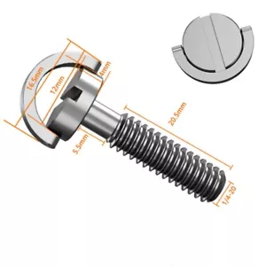 Adaptador de tornillo de montaje de 1/4" ranurado 26 mm de largo para trípode de cámara - Imagen 1 de 1