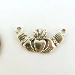 Eslabón Claddagh irlandés de plata de ley 925 para hacer joyas - Imagen 1 de 4