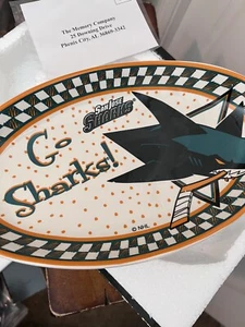 2012 Memory Company San Jose Sharks NHL Ceramic Serving Dish Platter Plate NICE - Picture 1 of 3