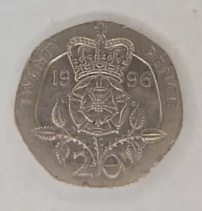 1996 British 20 Pence - Elizabeth II 3rd Portrait KM#939 - Bild 1 von 2