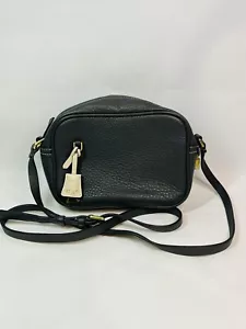 Borsa a tracolla J CREW Signet grigio scuro pelle ciottolata per fotocamera - Foto 1 di 17