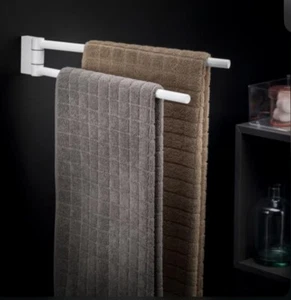 Cosmic BWC Swivel Double Towel Rail Matt White 2516575 - Picture 1 of 3