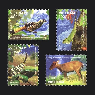 Vietnam (2018) - Animals/Wildlife of Kon Ka Kinh National Park -  MNH set - Image 1 of 4